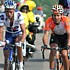 Di Gregorio und Etxebarria aus der fr�hen Ausreissergruppe bei L�ttich-Bastogne-L�ttich 2007